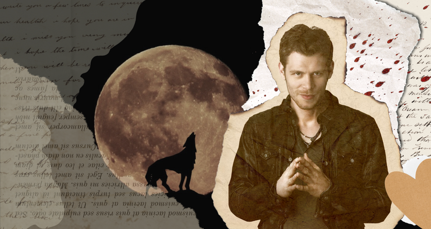Klaus Mikaelson character from Vampire Diaries, werewolf, collage