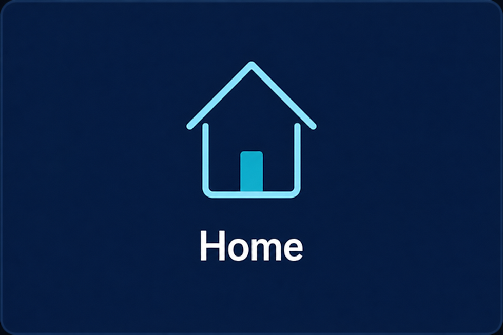 Button that leads directly to the "Home" category