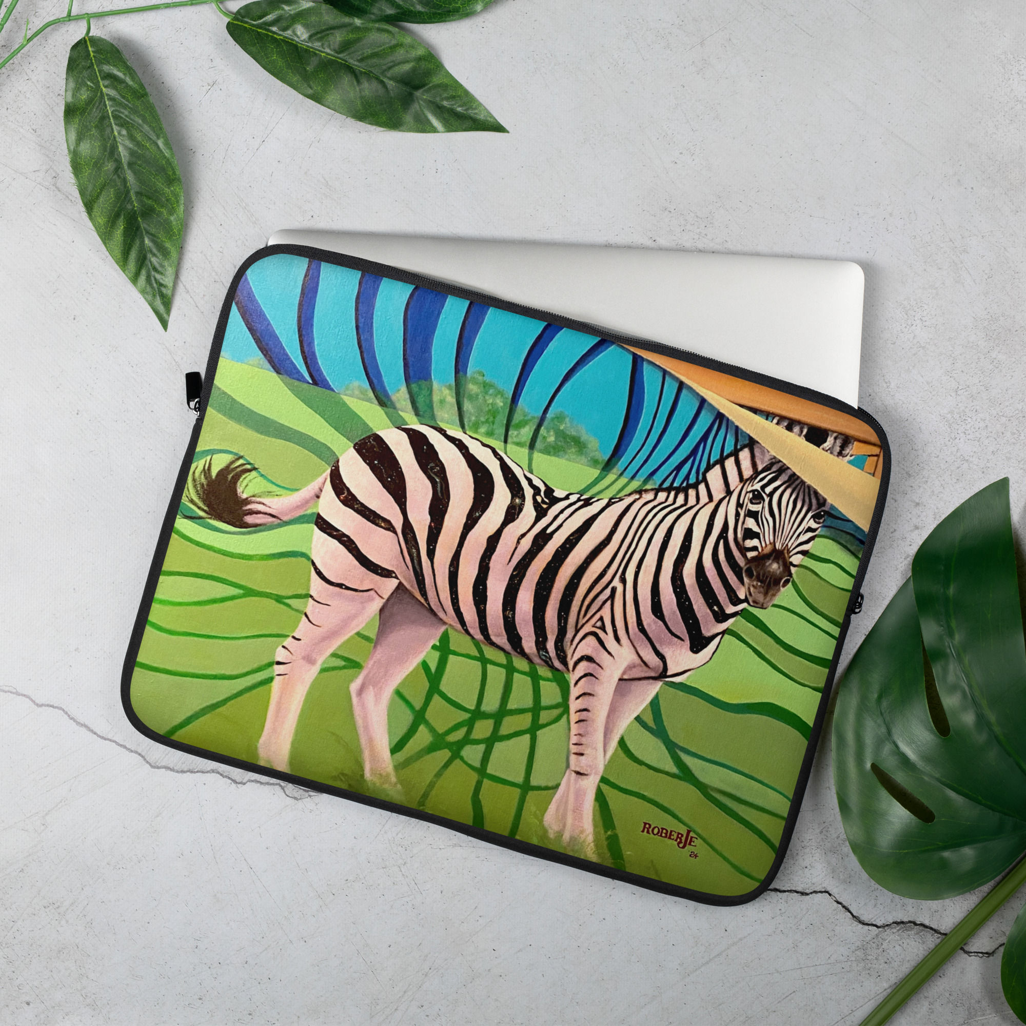 HOUSSE DE PORTABLE - UN ZÈBRE PARMI LES ZÈBRES