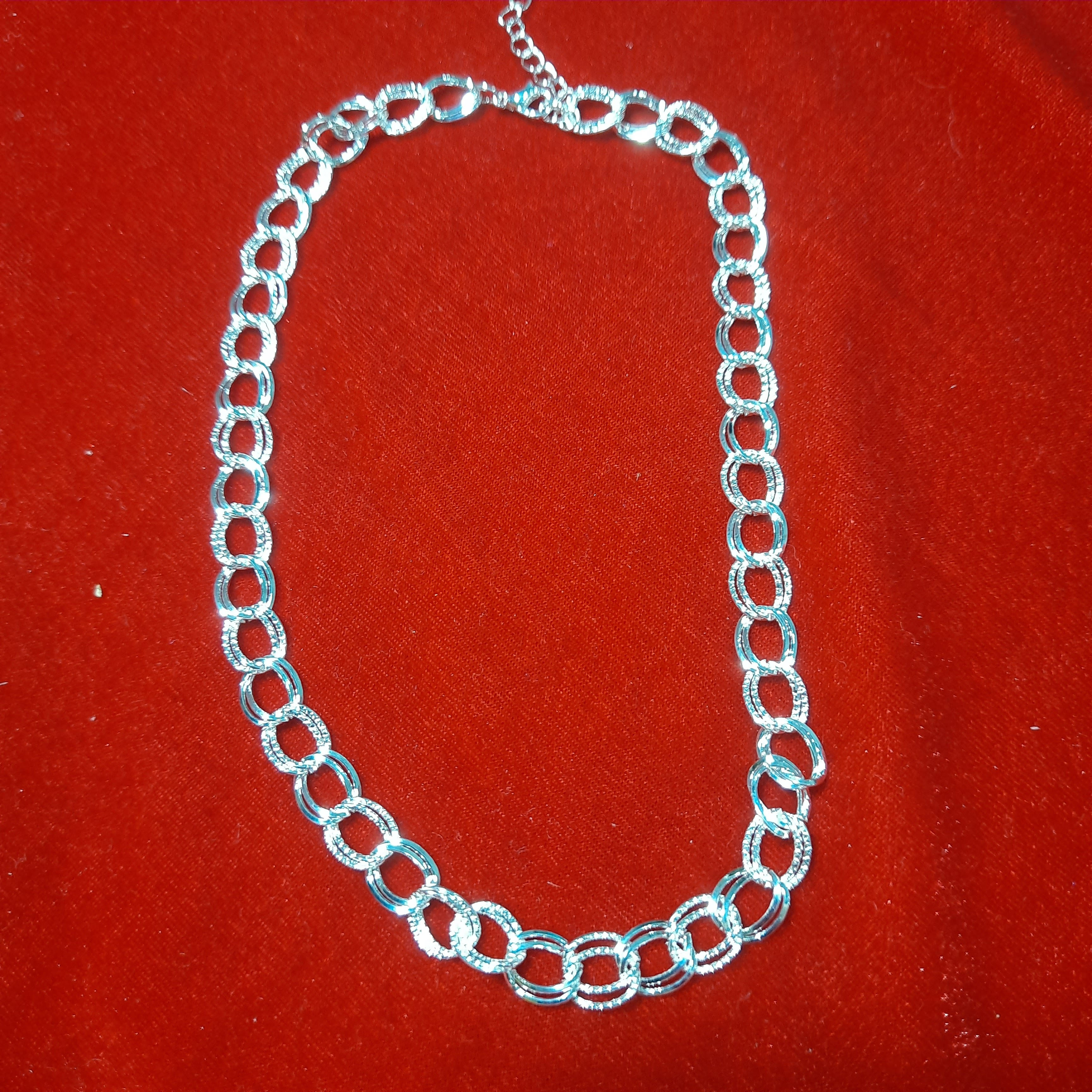 Choker corrente prata