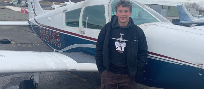 Congratulations to Austin Simas on his first solo flight!