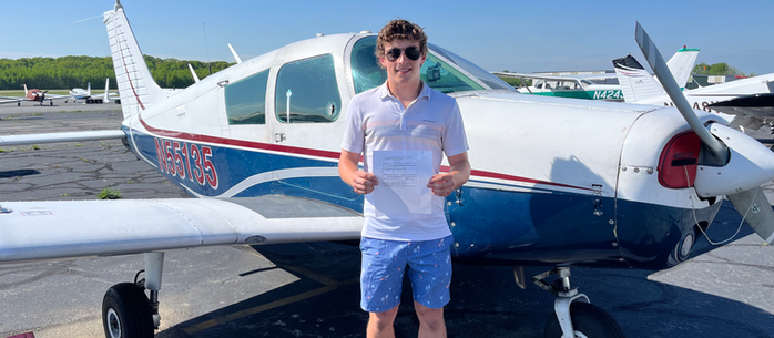Congratulations to Austin Simas on earning his Private Pilot Certificate