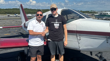Congratulations to Caleb Anderson on his first photo flight!