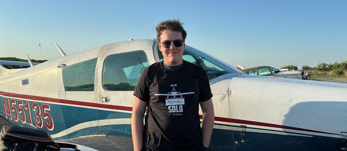Congratulations to Michael Lachut on his first solo flight!
