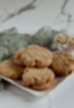 A plate of peanut butter cookies