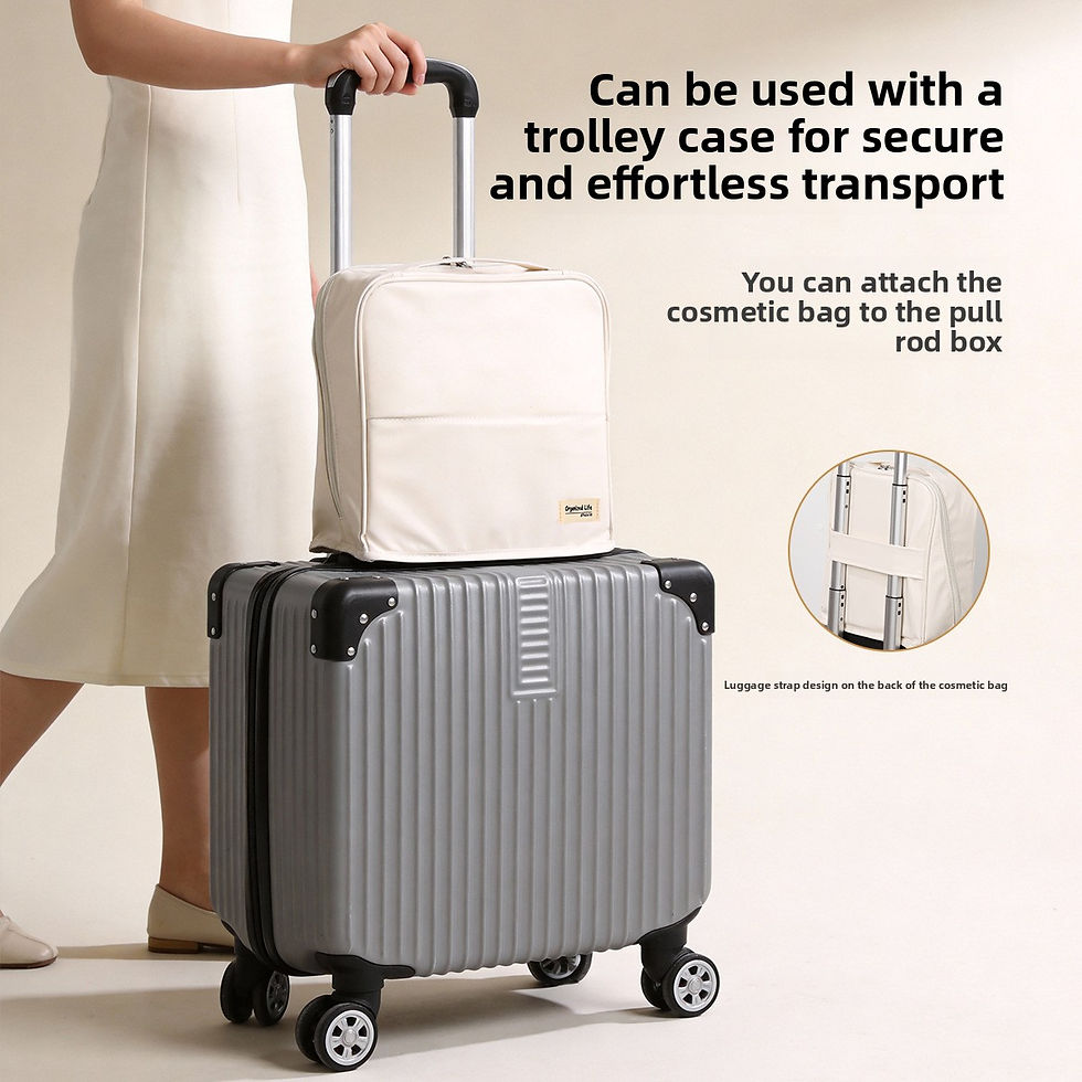 Thumbnail: Vertical Makeup Bag with Mirror and Compartments