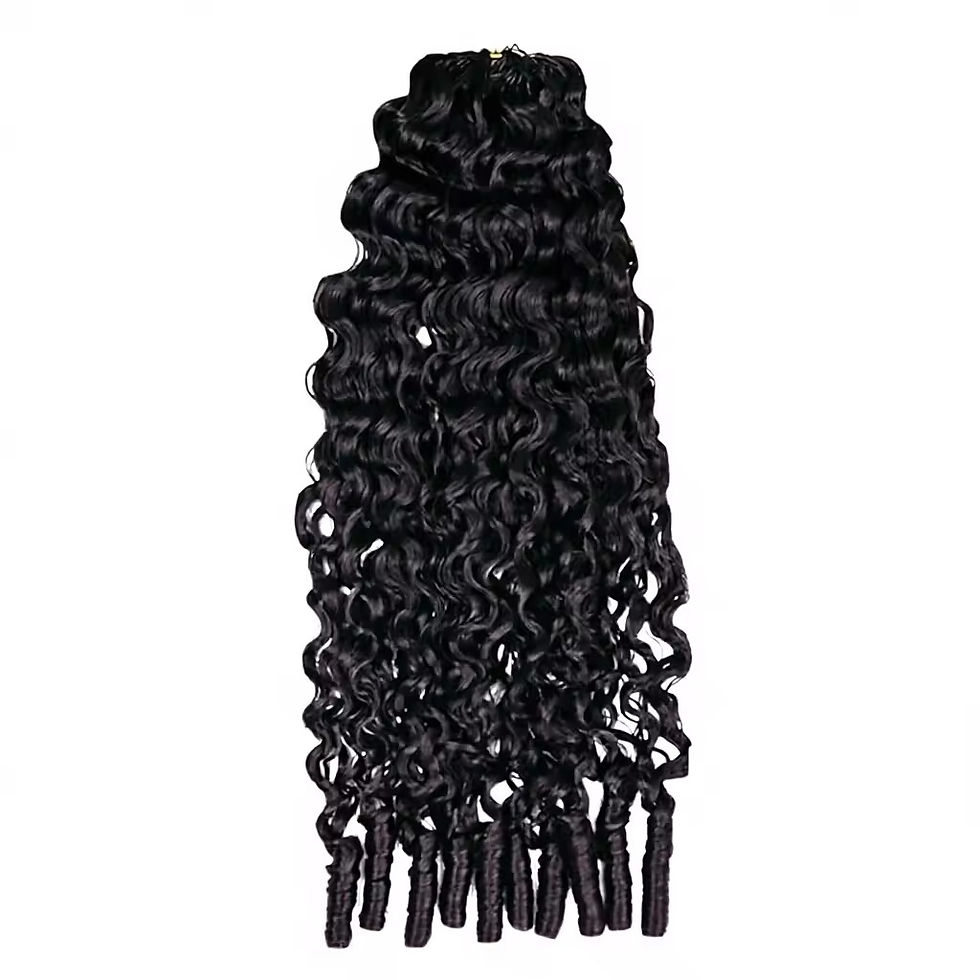 Thumbnail: Feather Crochet Human Hair Braiding Extensions