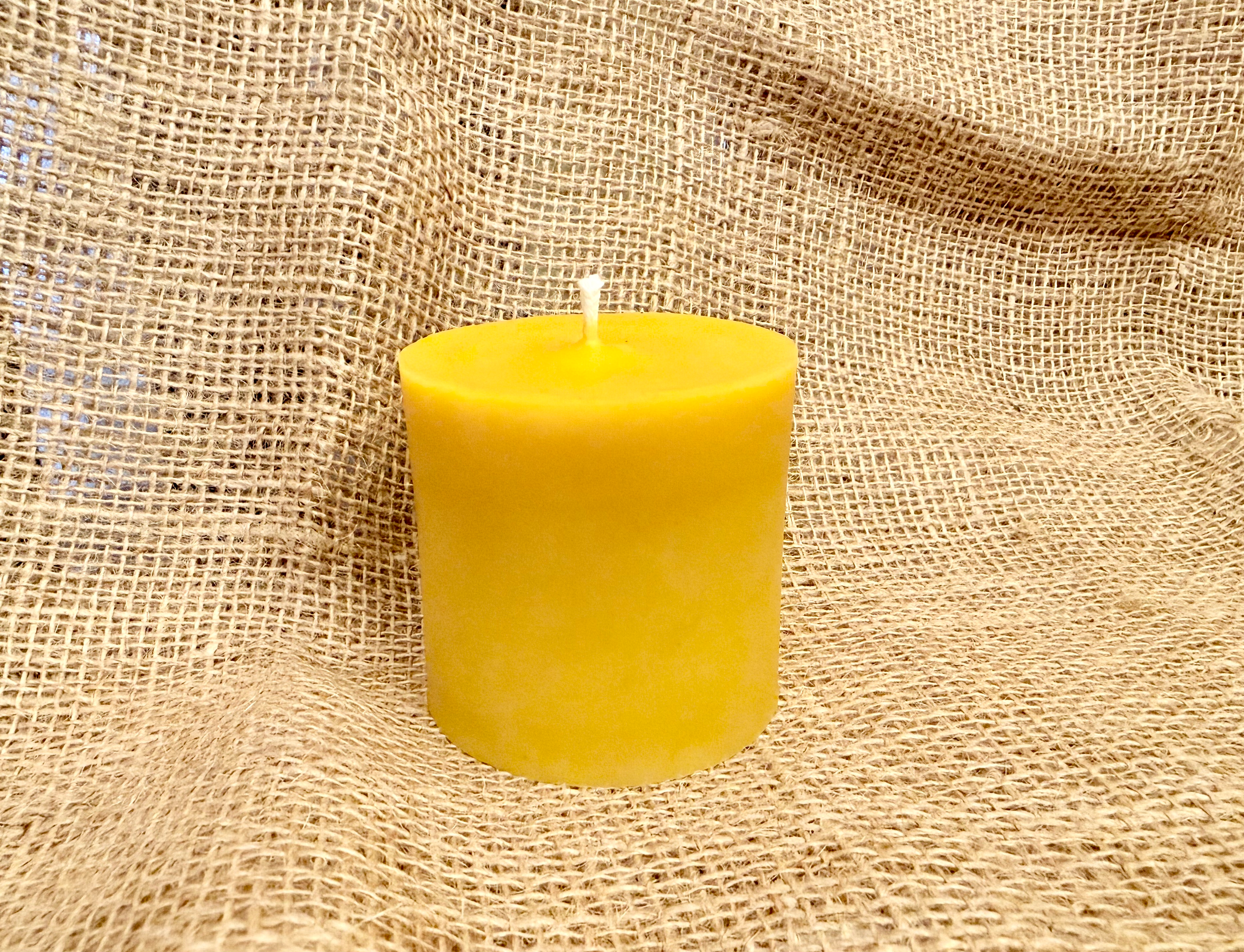 Smooth Beeswax Pillar Candle