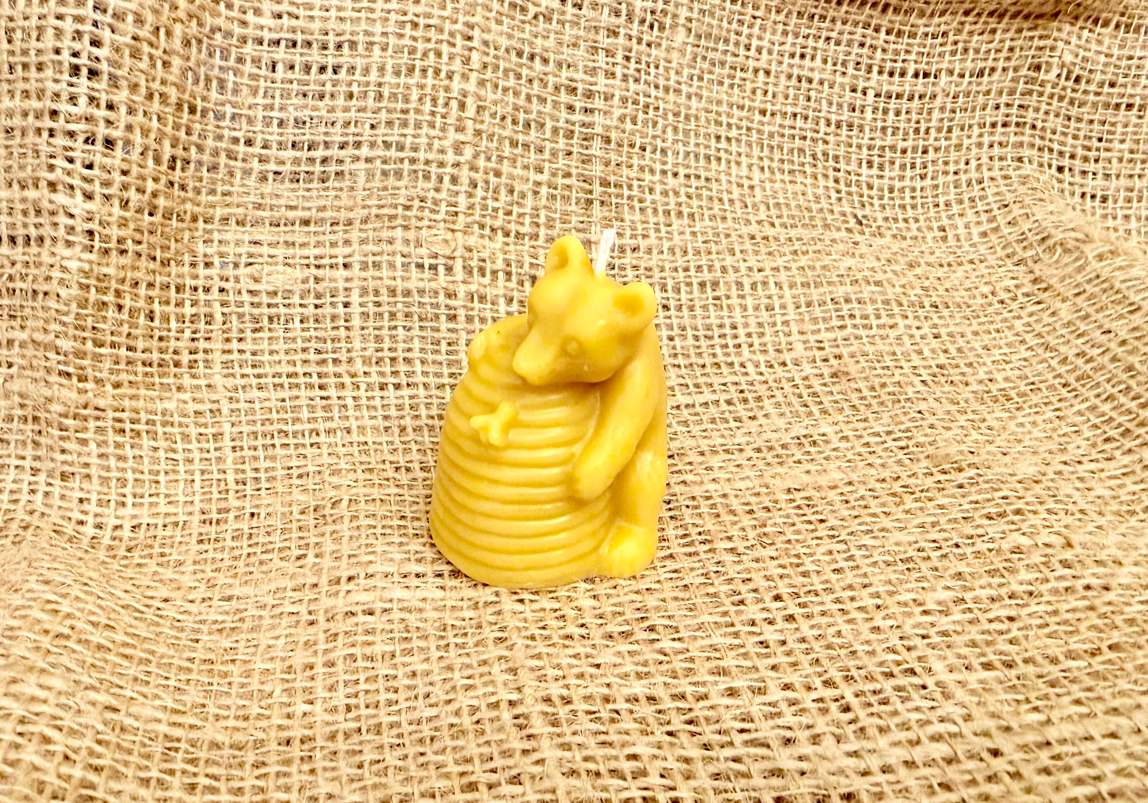 Bear Skep Beeswax Candle