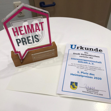 Heimatpreis 2020 der Stadt Geilenkirchen für die Interessengemeinschaft Gillrath