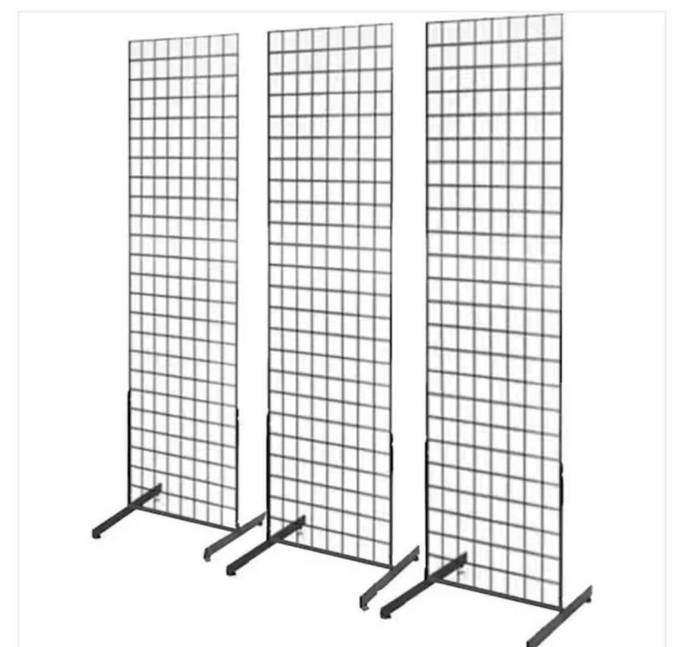 3 Black Gridwall Rental $60