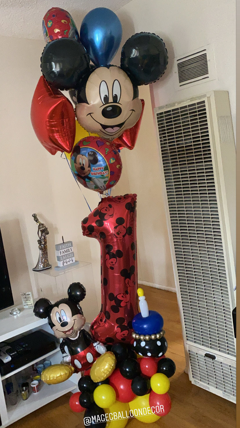 Mickey Number Column (Helium Topper)