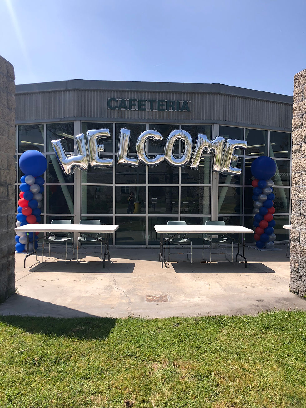 Blue Welcome Arch
