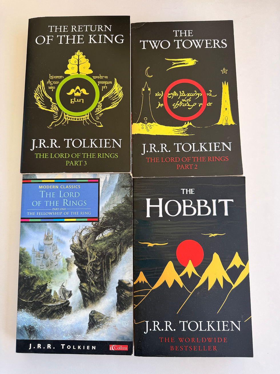 The Lord of The Rings 1, 2 and 3 +The Hobbit by J.R.R. Tolkein
