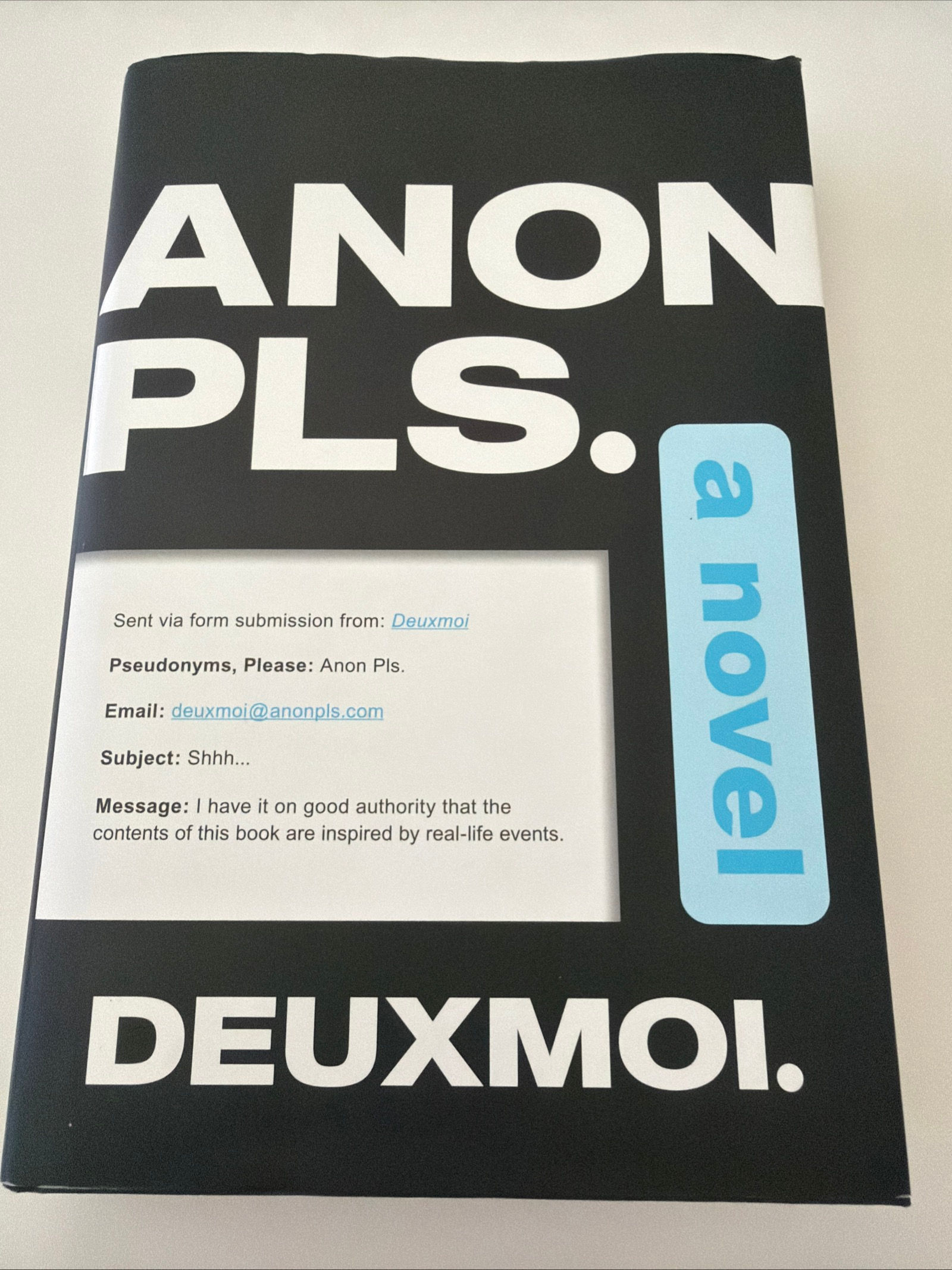 Anon Pls. a novel by Deuxmoi