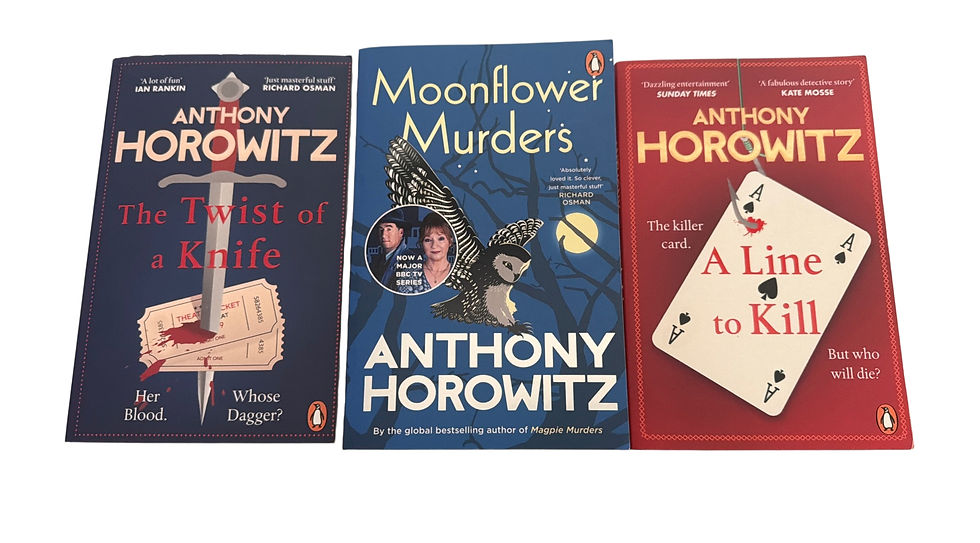 The Twist of Knife, Moonflower Murders, A Line to Kill by A. Horowitz