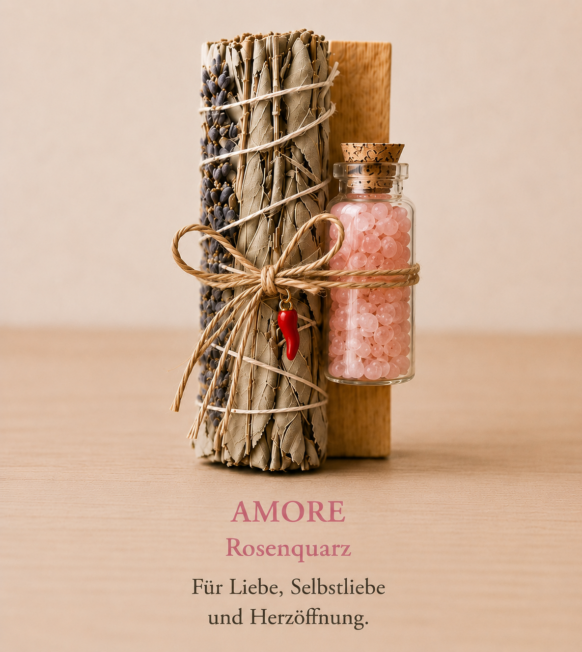 Amore – Rosenquarz Räucherbündel