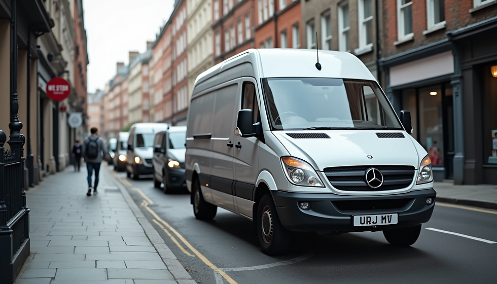 A long wheel base courier van