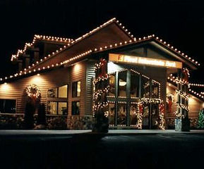 Business with Christmas Lights