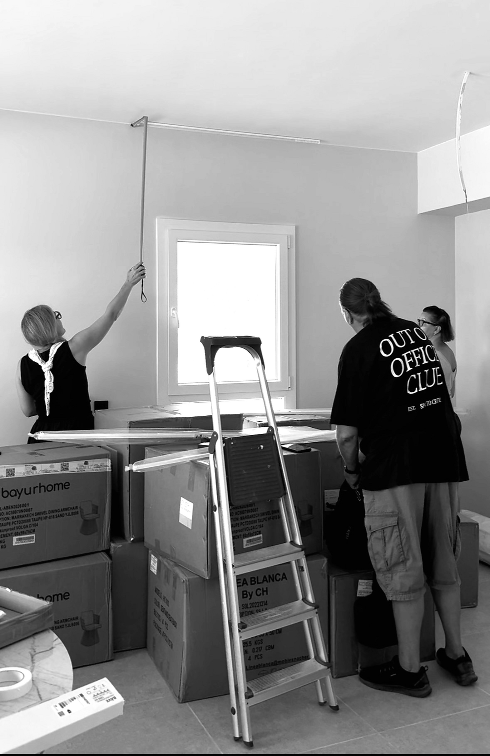 Interior designer working on a project in Spain.