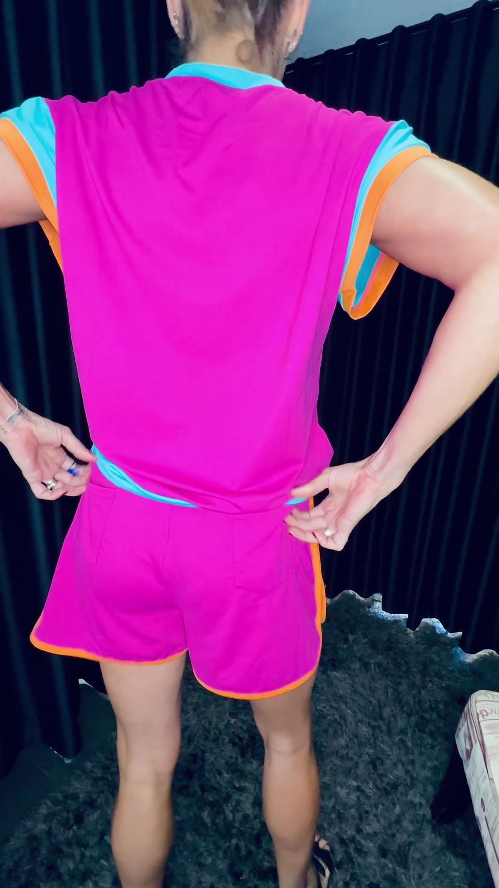 Thumbnail: Afterglow Set Pink - Tanning Shorts and tee set