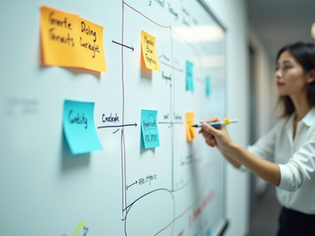 業務フロー視点での属人化や二重入力などの課題解決のための改善ロードマップ