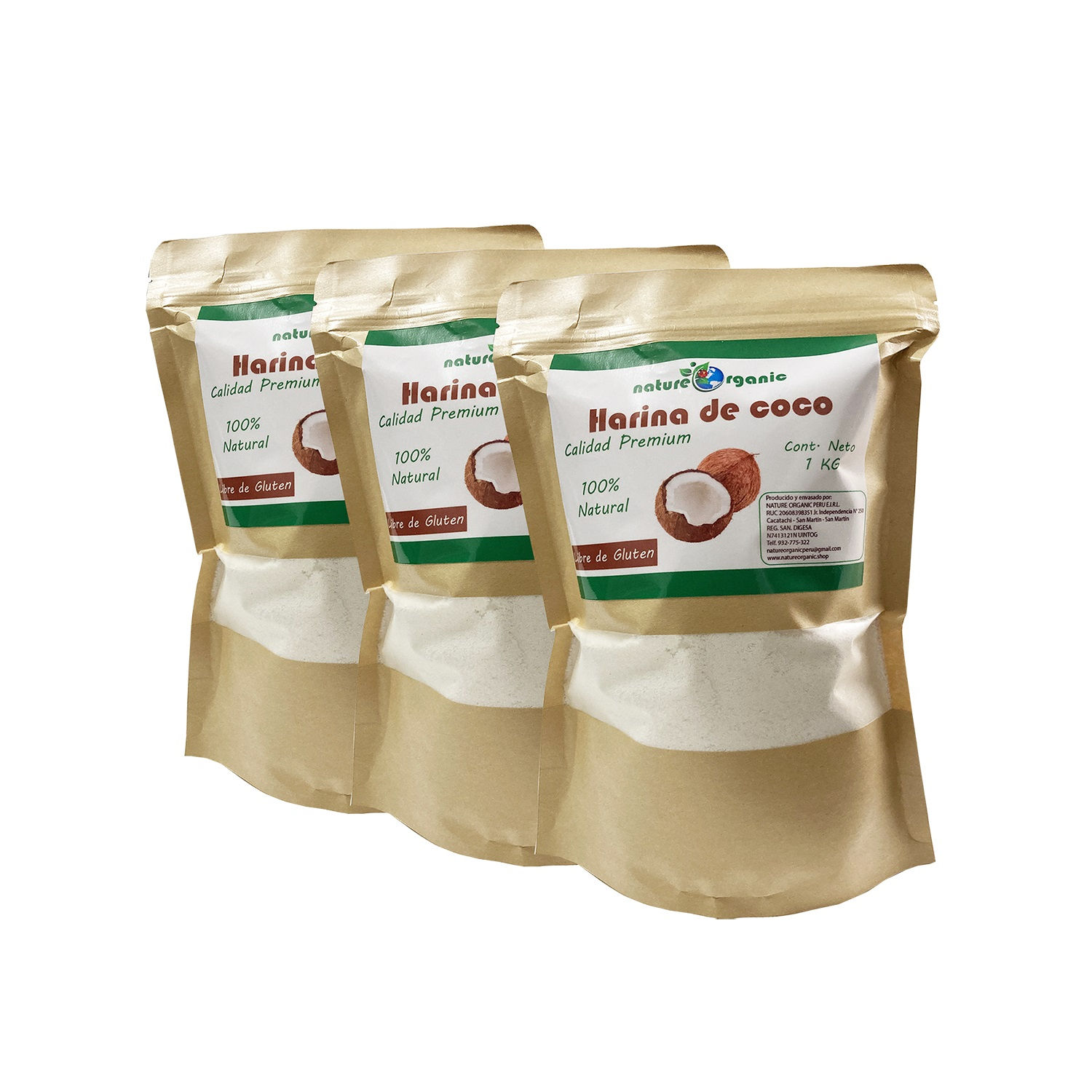 Harina de coco premium 3 KG Pack