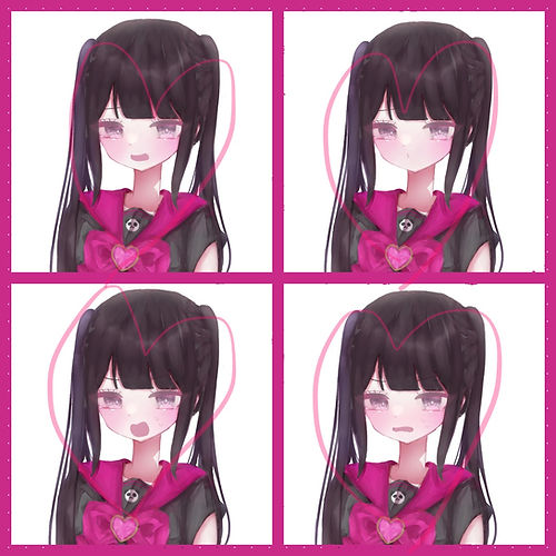 めすがきJCちゃん立ち絵＋表情差分8種類セット