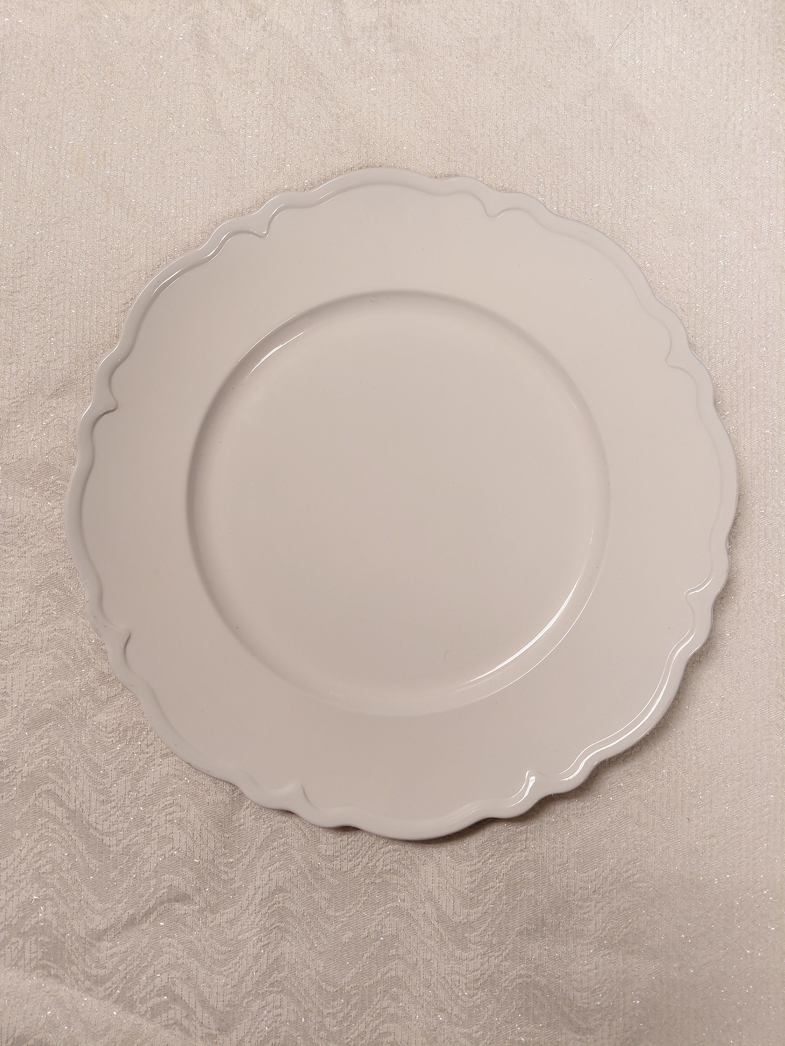 Scalloped White Charger