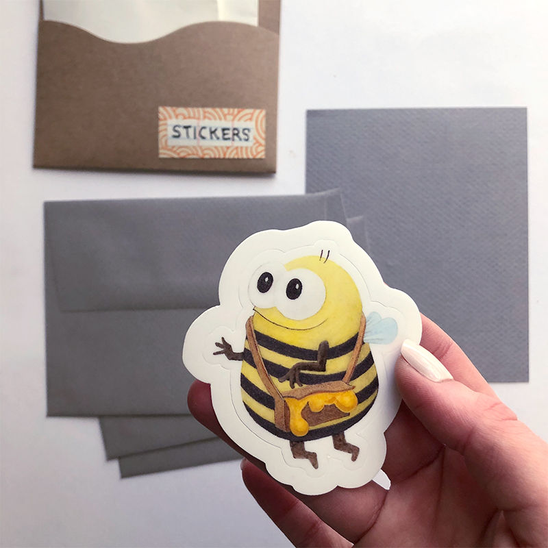 Thumbnail: Silly Bee Sticker