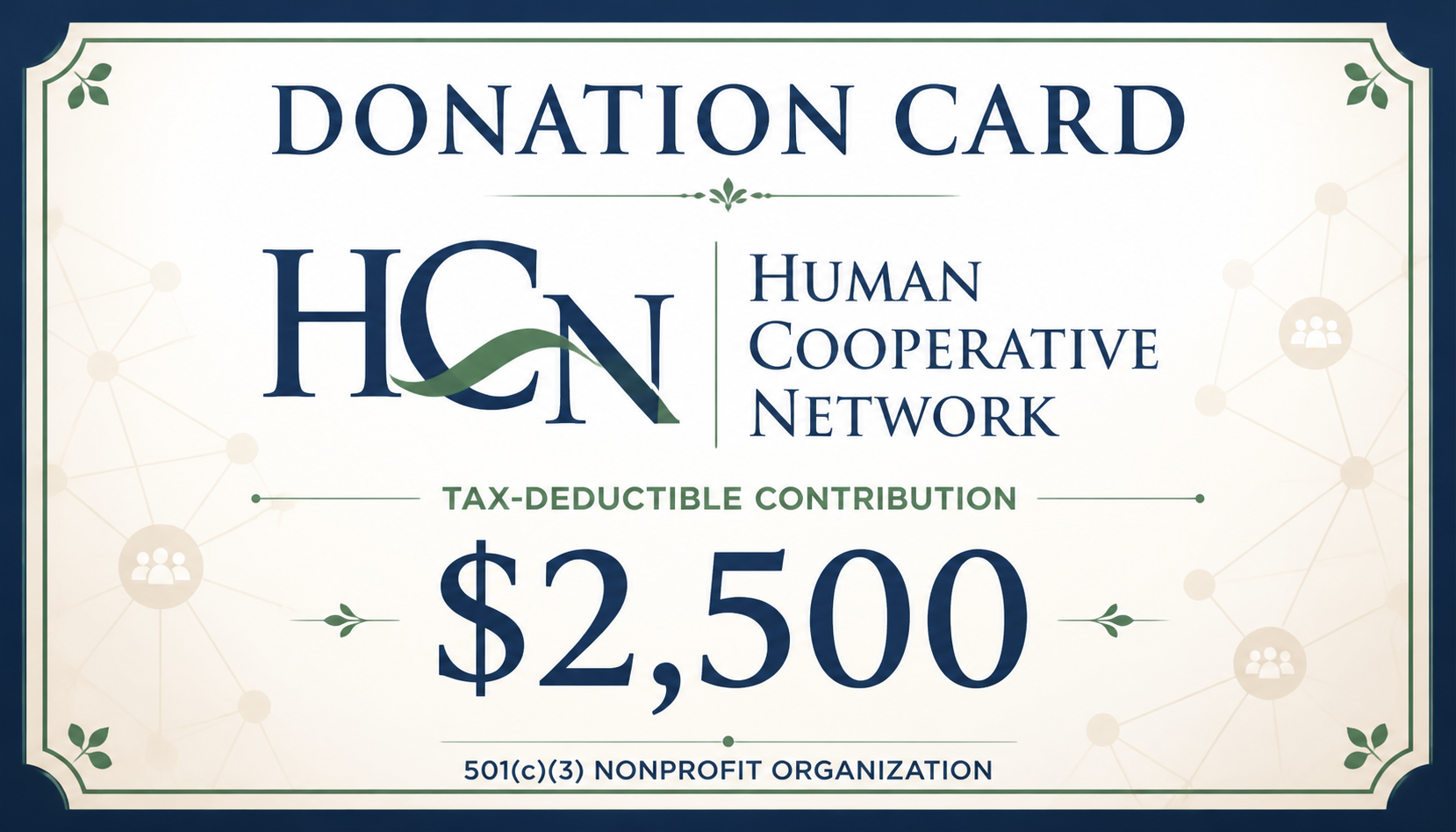 $2,500 Donation To HCN