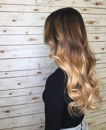 champagne blonde ombre hair