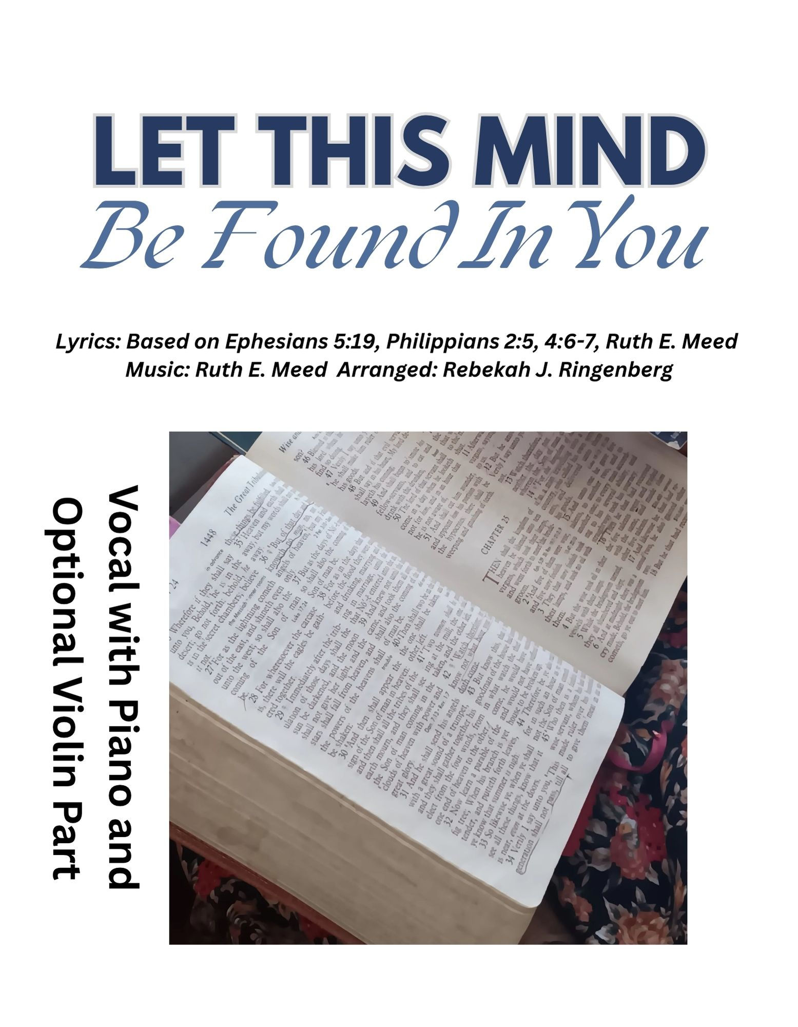 Let This Mind Be Found In You-Vocal/Piano/Violin