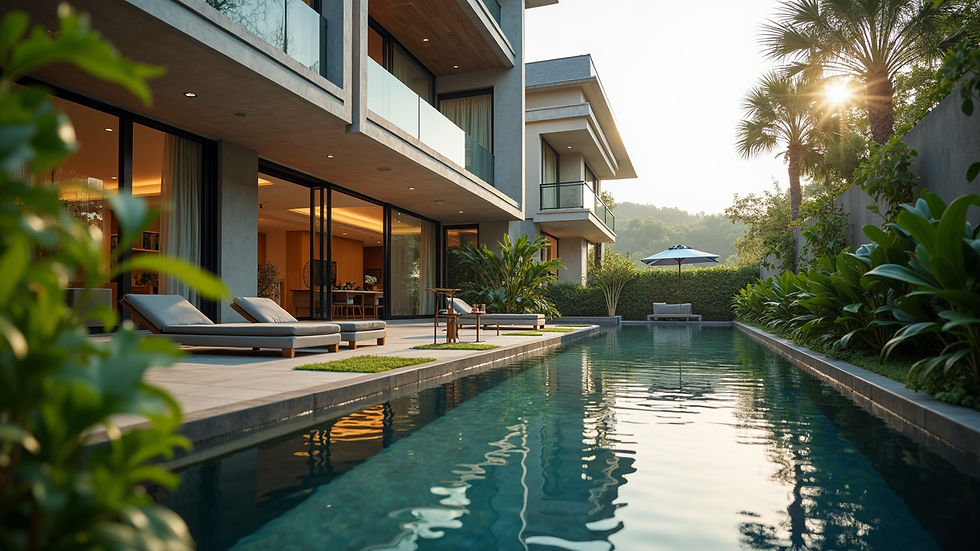 Close-up view of a luxurious new property in Sepang