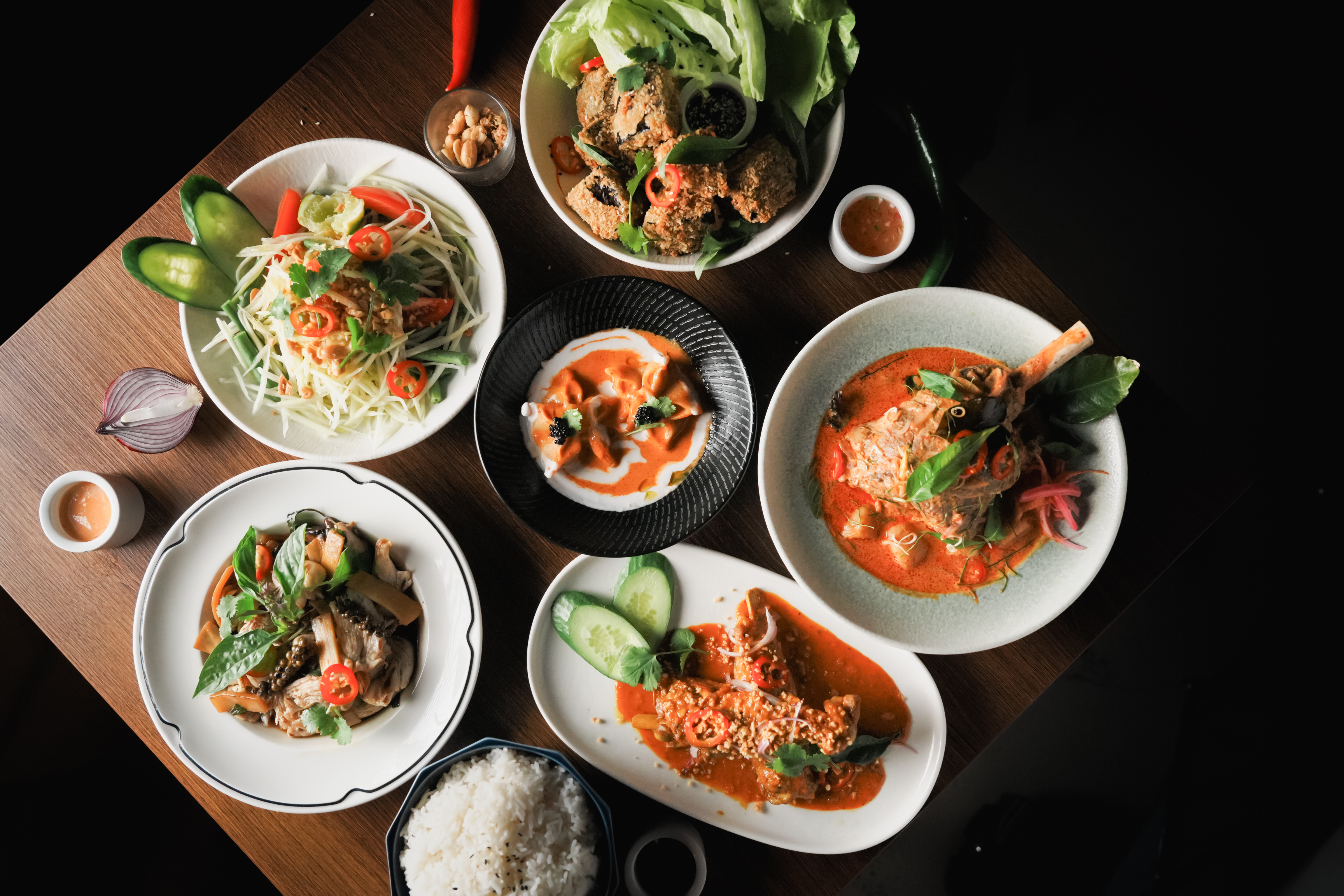 Arranged Food and Objects