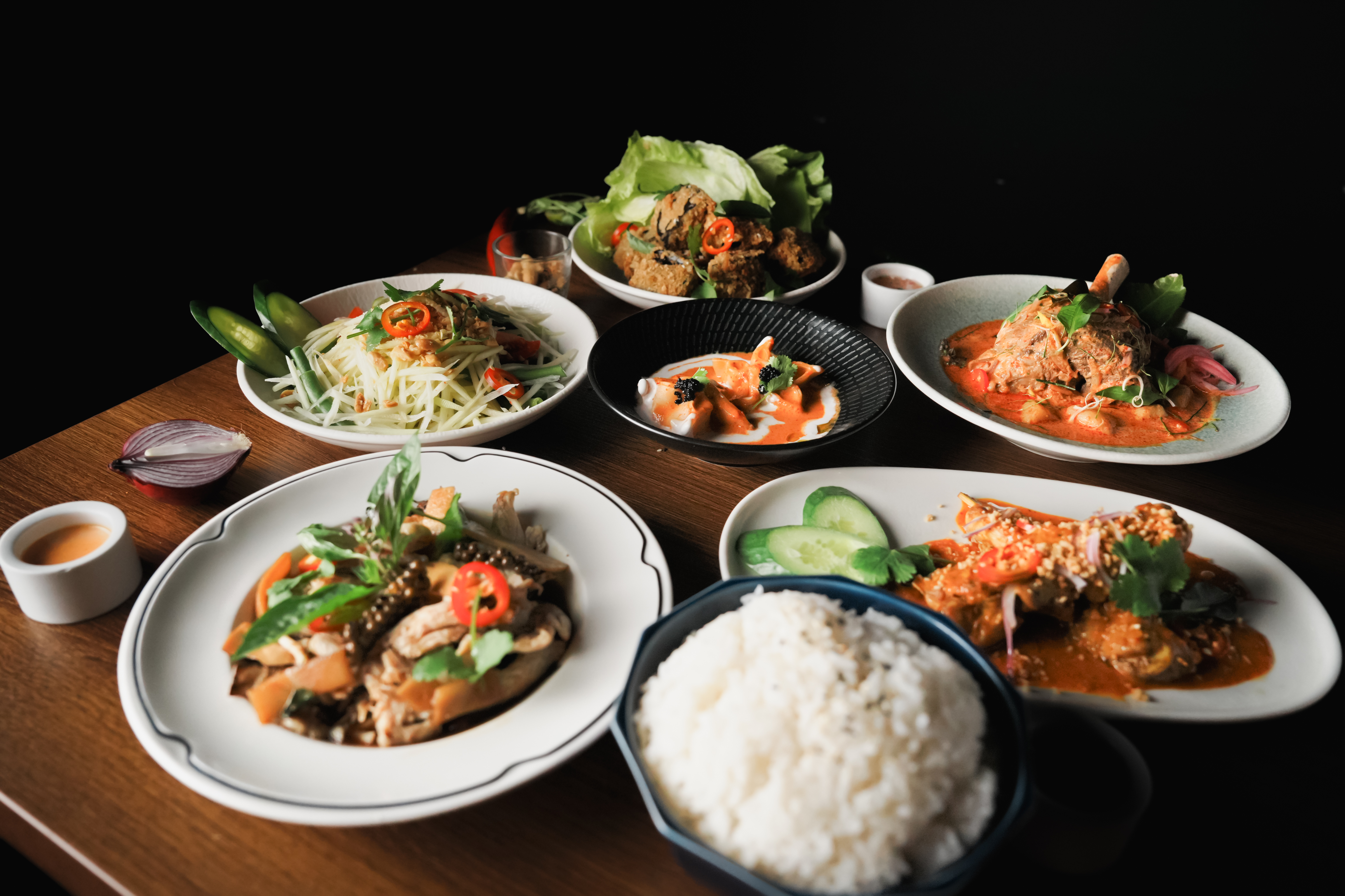 Arranged Food and Objects