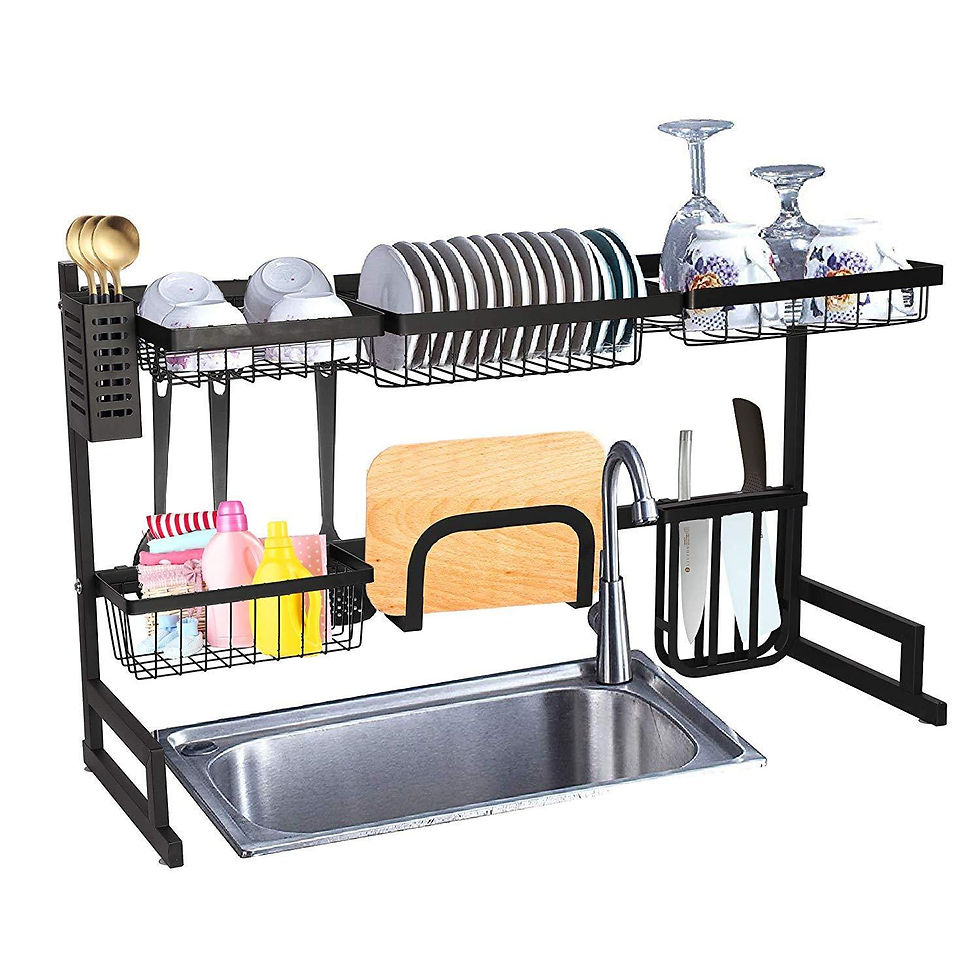 Thumbnail: Stainless Steel Over The Sink Dish Drying Rack 