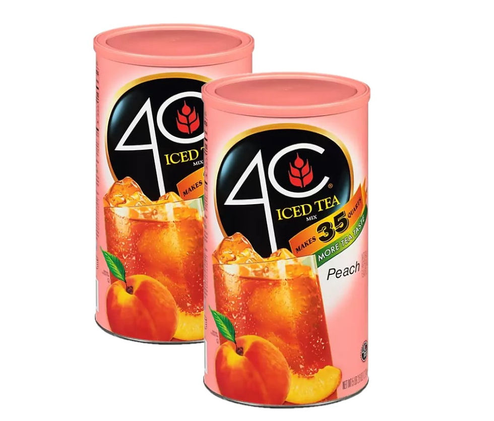 4C, 35 Quart Peach Iced Tea Mix 82.6oz (2 Pack)