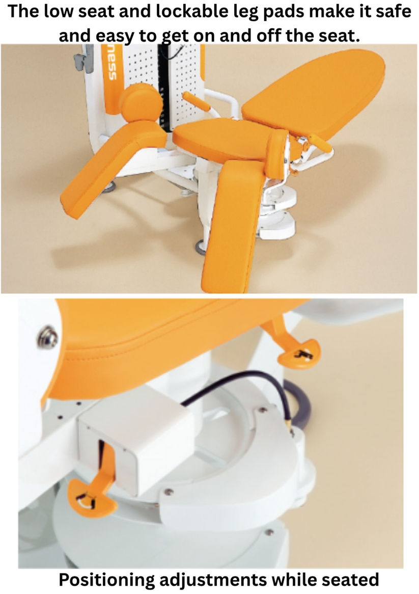 Safe hip abduction seated adjustment machine elderly India
