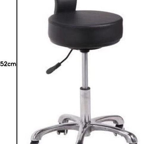 Height description of black medical chair