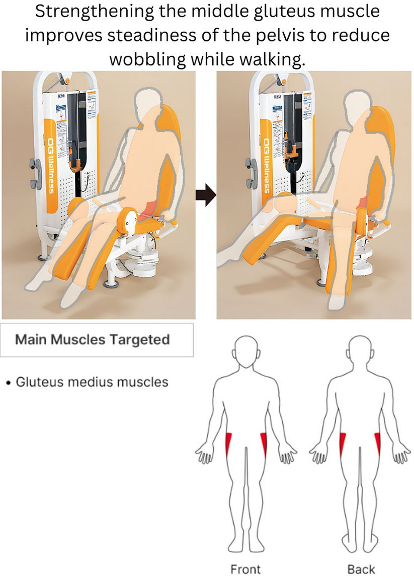 Pelvic stability hip abduction machine physiotherapy India
