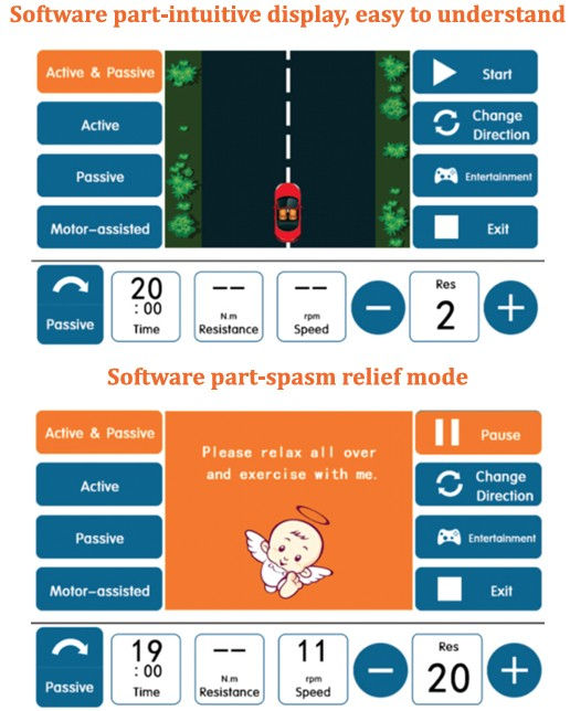 Software Designed for Horizontal, Vertical, Leg and Settings