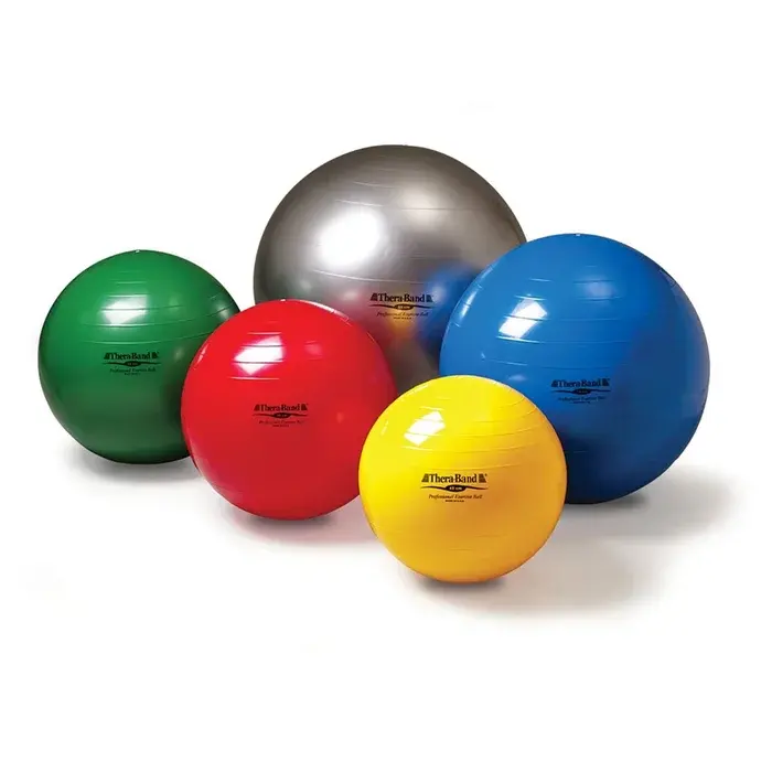 Red, Yellow, green, Blue, Silver TheraBand Standard Exercise Ball