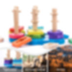 Elephant Wooden Shape combines shape recognition, color sorting, and advanced motor skill development