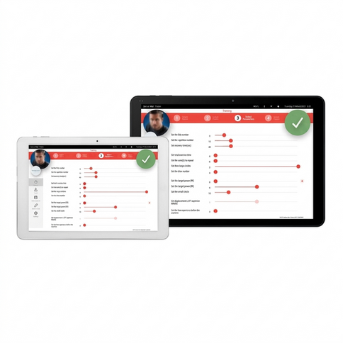 Desmotec D.Plus 12 inch tablet D.Soft software athlete performance data