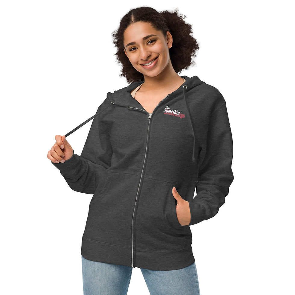Thumbnail: SS Godfather Logo Unisex fleece zip up hoodie