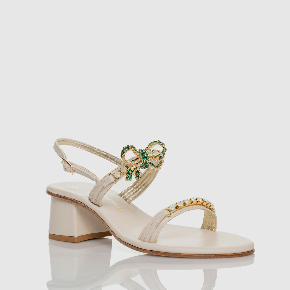 Sandali fiocco di cristallo - made in Italy