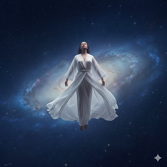 personne en transe dans ciel