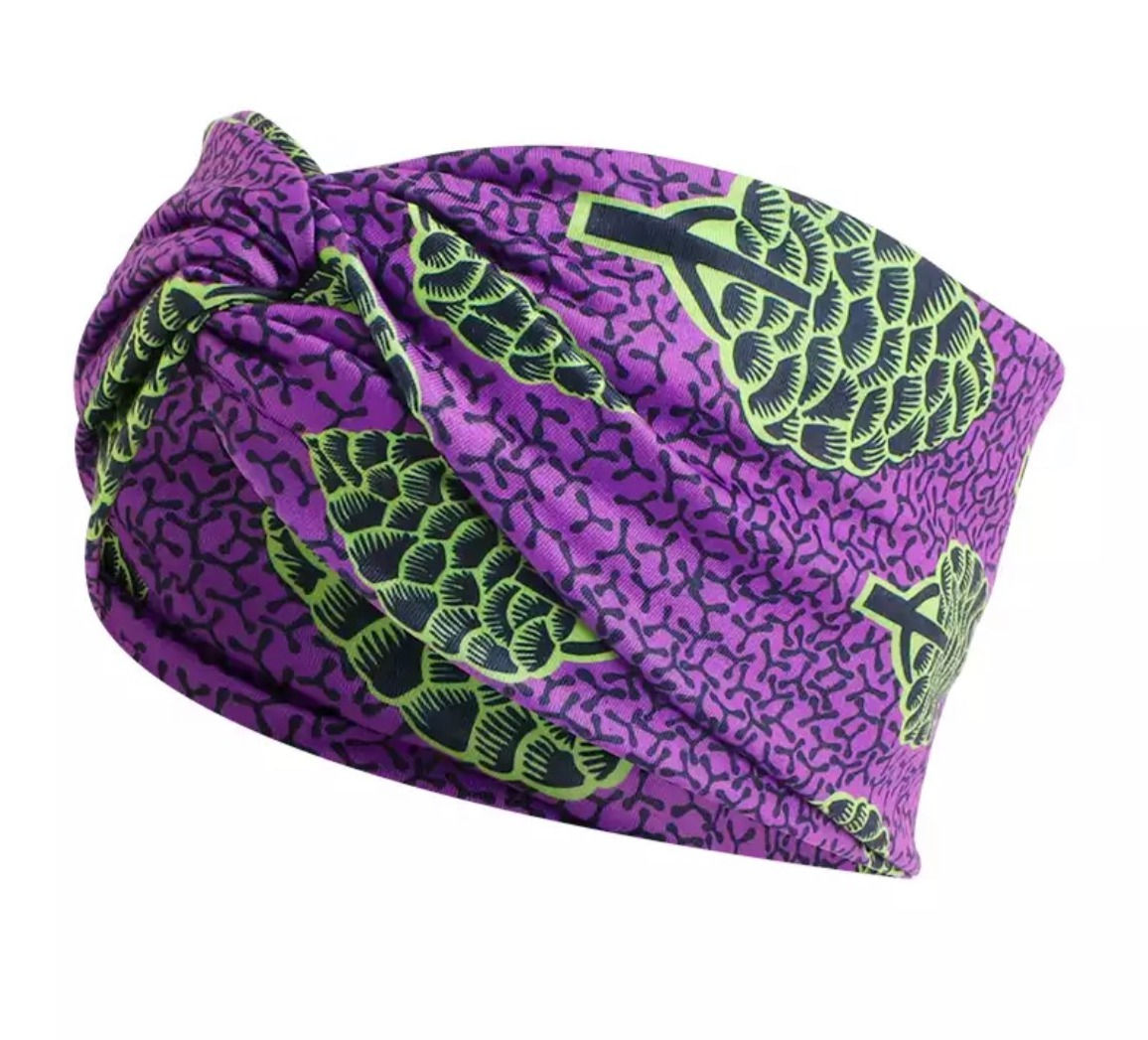 African Print Twisted Stretch Headband