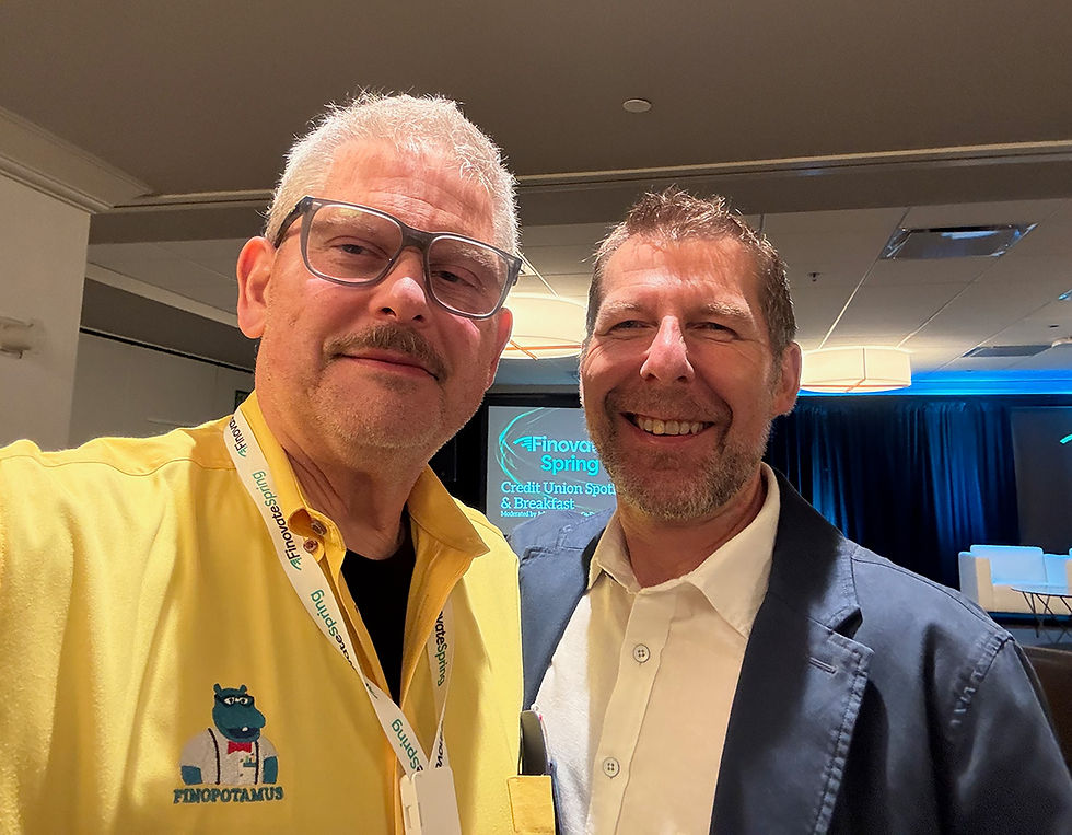 Finopotamus Publisher John San Filippo (l) with Baron Conway